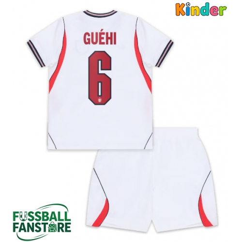 England Marc Guehi #6 Replik Heimtrikot Kinder WM 2026 Kurzarm (+ Kurze Hosen)